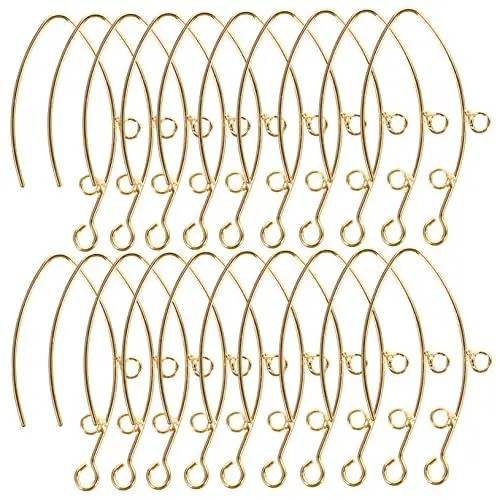 Produktbild: 80 Stk Ohrhaken Handgefertigtes Ohrringmaterial Ohrringe Zubehör Ohrhänger Zubehör Zur Schmuckherstellung Aus Draht Perlenohrringe Für Frauen Ohrring Aus Sterlingsilber Messing SHERCHPRY