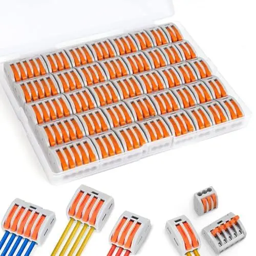 Produktbild: 80 Stück Kabelverbinder,lüsterklemmen steckbar,reihenklemmen hutschiene,lüsterklemme,20er-Klemmen 2 Polig,30er-Klemmen 3 Polig,10er-Klemmen 4 Polig,20er-Klemmen 5 Polig für Feste Kabe