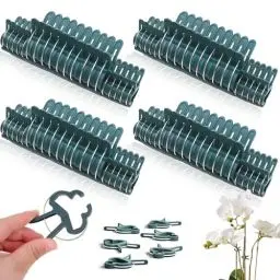 Produktbild: 80 Stück Pflanzenclips, Wiederverwendbare Pflanzenklammern, Tomaten Rankhilfe, Pflanzenclips für Kletterpflanzen, Pflanzen Clips für Unterstützen und Halten Garten Pflanzen Gemüsefrucht (2 Größen)