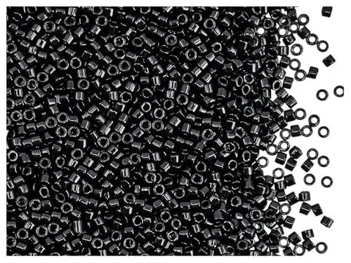 Produktbild: 8000 Stk Schwarz Rocailles Glas Perlen 2mm x 2,5mm Gradient Tube lose Abstand für die Herstellung von Schmuck DIY Mode Armband Halskette handgefertigte Bastelbedarf
