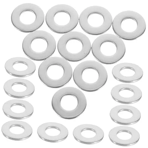 Produktbild: OUNONA 1/4 Edelstahl-unterlegscheiben-set 80-teilig Metall-unterlegscheiben Edelstahl-schraubenbefestigungs-unterlegscheiben-set