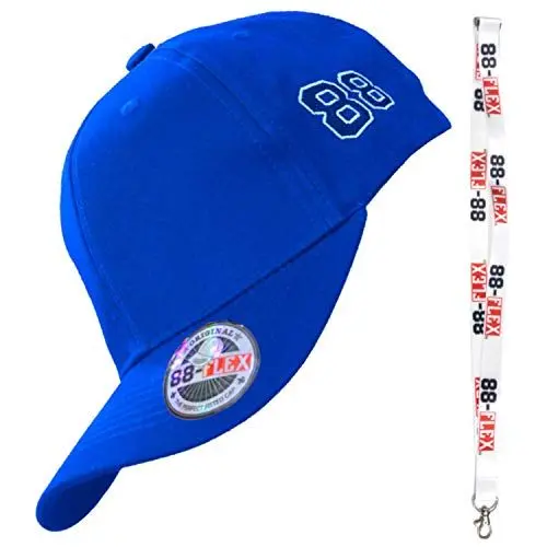 Produktbild: 88-FLEX Baseball Cap Fitted Kappe für Herren Damen Mütze Flex Fit Hat Basecap Stretchkappe Stretch Back Mit Stick Logo NY Sport Erwachsene Baumwolle Blue Blau