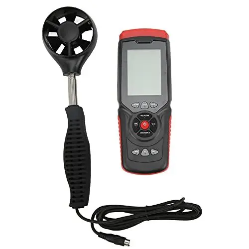 Produktbild: 8907 Digitales Anemometer, Tragbares Windgeschwindigkeitsmessgerät, Hohe Genauigkeit, Windgeschwindigkeit, Volumen, Temperatur, Messgerät Zur Messung Der Windgeschwindigkeit