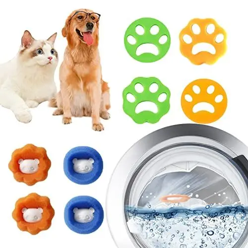 Produktbild: 8Er-Pack Fusselentferner Waschmaschine hundehaare waschmaschine tierhaarentferner kleidung waschbälle gegen tierhaare für Entfernt tierhaare Fusseln Flusen-Hundehaare