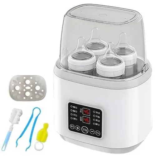 Produktbild: 8-in-1 Flaschenwärmer Baby, Sterilisator für babyflaschen, Schnell-Flaschenwärmer, Milchflaschenwärmer für Babys, Fast Babykostwärmer & Abtauung mit LCD-Display, BPA-freier Babynahrungsheizung
