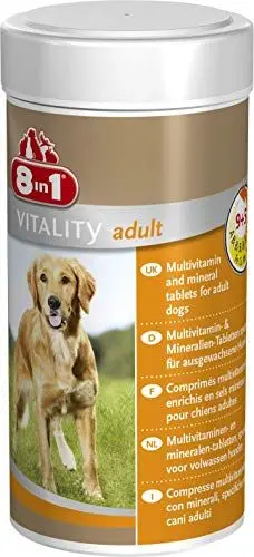 Produktbild: 8in1 Multivitamin Tabletten Adult - zur Nahrungsergänzung bei erwachsenen Hunden, 1 Dose (70 Tabletten)
