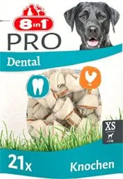 Produktbild: 8in1 Pro Dental Knochen XS - gesunde Kauknochen für mini Hunde zur Zahnpflege, 21 Stück