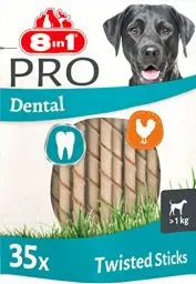 Produktbild: 8in1 Pro Dental Twisted Sticks - gesunde Kaustangen für Hunde zur Zahnpflege, 35 Stück