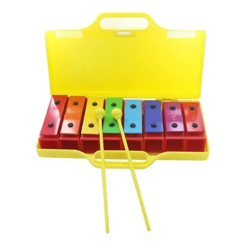 Produktbild: 8-Noten-Xylophon, Buntes Hölzernes Glockenspiel, Xylophon-Instrument, Pädagogisches Montessori-Spielzeug mit 2 Schlägeln für Kinder und Kleinkinder