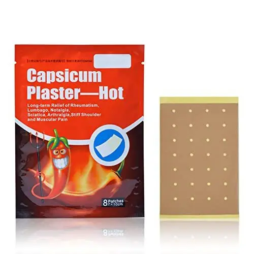 Produktbild: 8 Stück Schmerzlinderung Patches, Capsicum Pflaster, Ferninfrarot Pflaster, Schmerzlinderung Pflaster für Rücken, Schulter, Rheumaplast, Arm, Muskel Entspannung