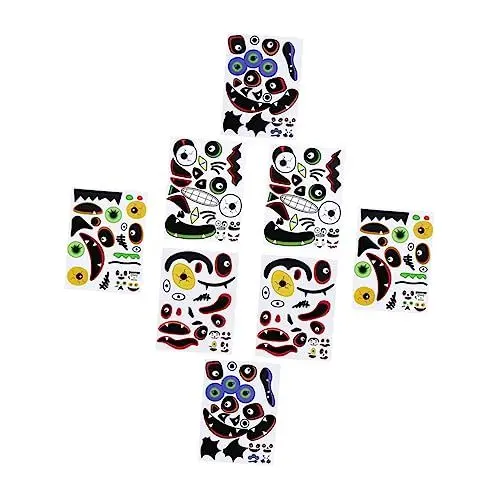 Produktbild: HOLIDYOYO Halloween Kürbis Aufkleber Set 12 Designs Kinder Aufkleber Für Partybedarf