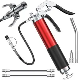 Produktbild: 8tlg Fettpresse Set,8000 PSI Hochleistungs Fettpresse mit Pistolengriff und Schnellverschlusskupplung,14oz Ladung,verstärkter Verbinder