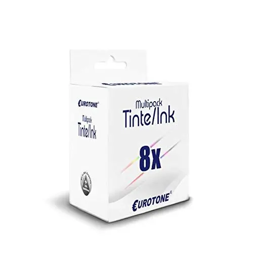 Produktbild: 8X Eurotone Tintenpatronen für HP OfficeJet 9110 9120 9130 ersetzt 10+11 NO10 NO11 Set