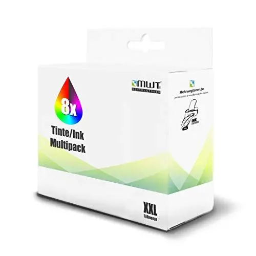 Produktbild: 8X MWT Druckerpatronen für HP OfficeJet 9110 9120 9130 ersetzt 10+11 NO10 NO11 Set