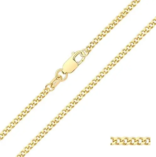 Produktbild: EDS Jewels 9 Karat (375) Gold Herren/Damen - Panzer Kette - 46cm WJS29908L18