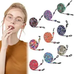 Produktbild: 9 Mehrfarbig Brillenkette, Grobe Baumwolle Geflochtenes Brillen Kette, Brillenkordel, Brillenbänder Damen, Brillenband Im Boho-Stil, Brillen Schnur Lesebrille, Brillenhalter Kette Elegant für Frauen