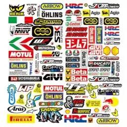 Produktbild: 90 StüCk Motorrad Aufkleber, Wetterfeste Vinyl Aufkleber Sticker, Auto Sticker, Vinylaufkleber Sticker Geeignet FüR MotorräDer, Skateboard, Auto, Rollerhelm Und GeläNdemotorräDer