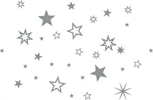 Produktbild: 90 Stück Sterne in Silber Aufkleber, Mix-Set, Fensterdekoration zu Weihnachten Fensterbild/Fensteraufkleber, Wandtattoo Deko Sticker, Autoaufkleber, Weihnachtsdekoration 70001, Stars