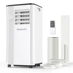 Produktbild: 9000 BTU Klimaanlage Mobil, 4-in-1Mobile Klimaanlage, Luftentfeuchter, 2-Stufiger Lüfter, Intelligenter Schlafmodus, Digitale Displays, Fernbedienung und 24-Stunden-Timer, Kühlfläche bis zu 88 m³(33㎡)