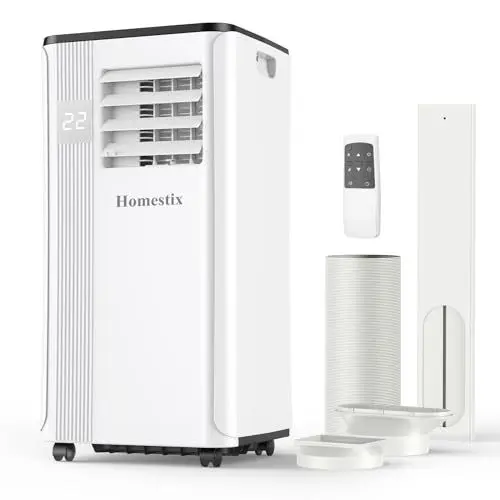 Produktbild: 9000 BTU Klimaanlage Mobil, 4-in-1Mobile Klimaanlage, Luftentfeuchter, 2-Stufiger Lüfter, Intelligenter Schlafmodus, Digitale Displays, Fernbedienung und 24-Stunden-Timer, Kühlfläche bis zu 88 m³(33㎡)