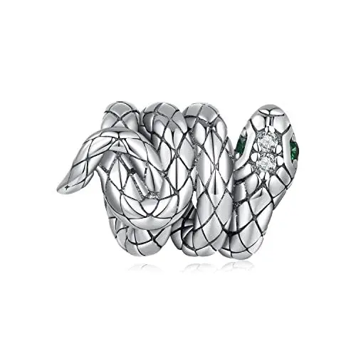 Produktbild: 925 Sterling Silber Charm Anhänger für Pandora Armbänder, Schlangenperlen Charm Schmuck Geschenk für Frauen Mädchen