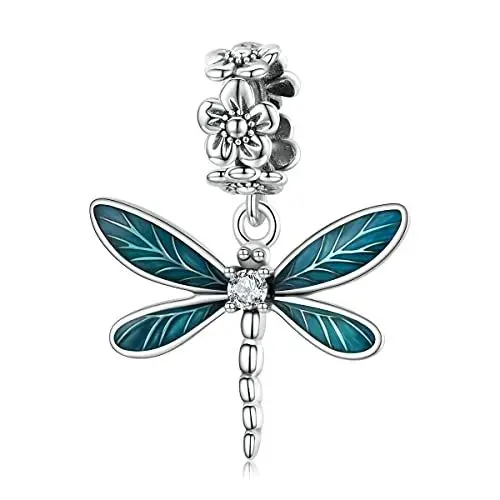 Produktbild: 925 Sterling Silber Charm für Pandora-Armbänder für Frauen,Libelle Anhänger Charms,Weihnachts für Freunde und Mütter