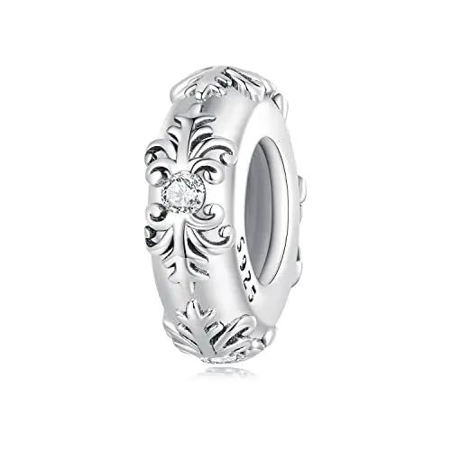 Produktbild: 925 Sterling Silber Muster Silikon Spacer Stopper Bead Charm für Pandora Armband
