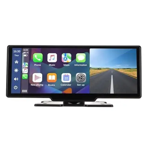 Produktbild: 9,3-Zoll-Touchscreen-Autoradio mit Carplay und fürAuto, Auflösung 1024 X 600,5.0, Integrierte Lautsprecher, Rückfahrkamera für Klare Sicht (Keine Speicherkarte)