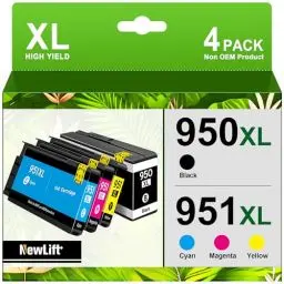 Produktbild: 950XL 951XL Druckerpatronen Kompatible für HP 951xl Multipack 950 für Officejet Pro 8600 8610 8100 8620 8615 8100 8625 8630 8640 8660 276dw 251dw Drucker (Schwarz Cyan Magenta Gelb, 4er-Pack)