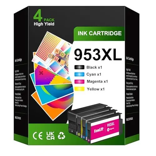 Produktbild: NewLift 953XL Druckerpatronen Kompatibel für HP 953 XL Multipack 953xl druckerpatronen für HP Officejet Pro 7720 7740 8710 8715 8740 8720 8718 7730 8728 8719 8730 Drucker (4er-Pack)