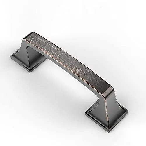 Produktbild: 9BUILD 10 Stück Schrankgriffe Ölgeriebener Bronze Lochabstand 76mm Griffe für Küchenschränke Zinklegierung Möbelgriffe Küchengriffe griffe möbel Küchenschrank Schranktürgriffe EU0037