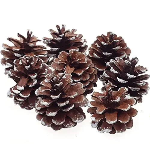 Produktbild: 9Pcs Weihnachten Ornamente Schnee Tannenzapfen Hängen Weihnachten Baum Ornamente Künstliche Handwerk Christmas Deko Ländliche Weihnachtsdekoration