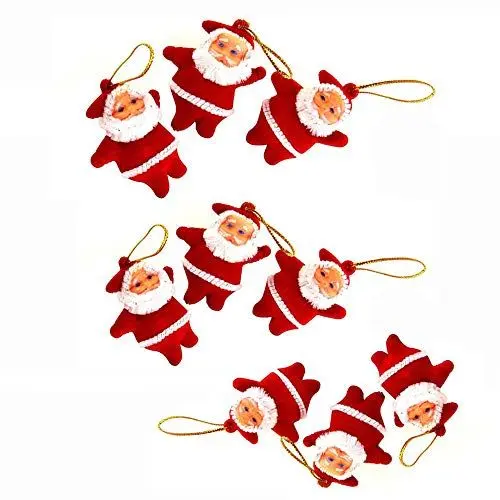 Produktbild: 9Pcs Weihnachten Ornamente Tuch Santa Puppe Hängen Weihnachten Baum Ornamente Bauernhaus Dekor Hause Innen Männer Weihnachts Weihnachtsdekoration fürs Büro