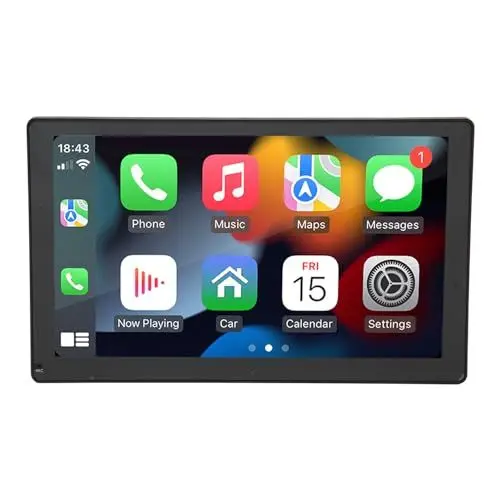 Produktbild: 9-Zoll-Touchscreen-Auto-MP5-Player, Auto-Stereo-Multimedia-Player, Radio mit 12-LED-Kamera 12-24 V, Zigarettenanzünder, mit CarPlay