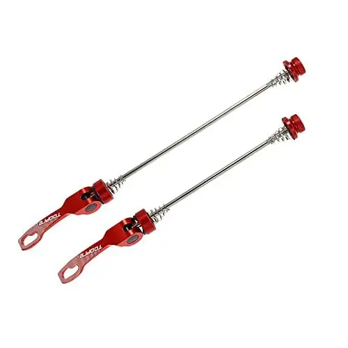 Produktbild: A ABSOPRO 1 Paar Fahrrad Schnellspannachsen Spieße Hebel 145mm 185mm rot