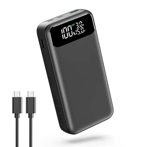 Produktbild: A ADDTOP Power Bank, 20000mAh 65W Phone & Laptop Powerbank, Externe Handyakkus Schnelles Aufladen USB C Input & Output, Kompatibel mit MacBook Pro Surface Go iPad iPhone 15 14 Pro Max Steam Deck etc