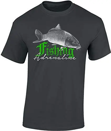 Produktbild: Angel T-Shirt Herren : Fishing Adrenaline - Angler Shirt Männer - Angelkleidung Zubehör Geschenke (XL)