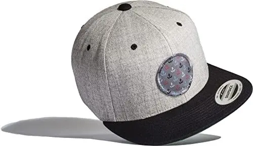 Produktbild: (A) Cap Herren Flexfit Snapback : Anker (Patch) - Kappe Herren & Damen Baseball Cap Männer Schwarz (One Size)