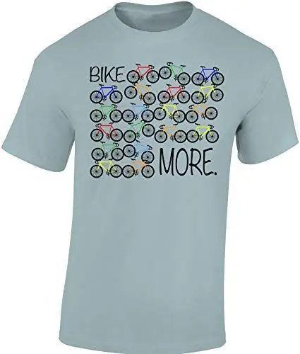 Produktbild: (A) Fahrrad T-Shirt Herren : Bike More - Sport Tshirts Herren - Rennrad Zubehör (Ice Blue XXL)