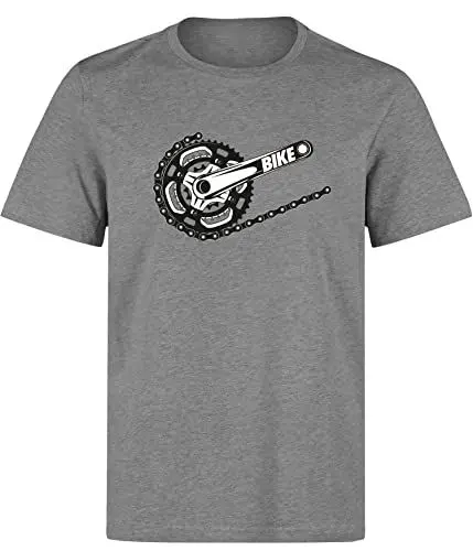 Produktbild: (A) Fahrrad T-Shirt Herren : Bike - Sport Tshirts Herren - Mountainbike Shirt (Heather XL)