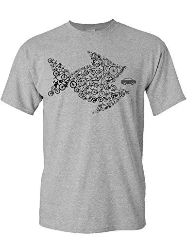 Produktbild: (A) Fahrrad T-Shirt Herren : Bikes of The World Organize! - Sport Tshirts Herren - E-Bike Rennrad Zubehör (Heather Grey 3XL)