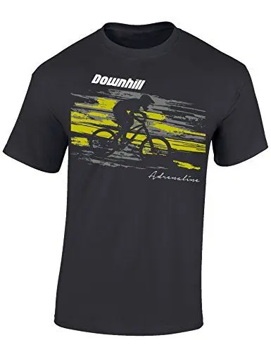 Produktbild: Fahrrad T-Shirt Herren : Downhill Adrenaline - Mountainbike Shirt (Dark Grey L)