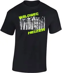 Produktbild: T-Shirt: Waldweg Heizer - Fahrrad Geschenke für Damen & Herren - Radfahrer - Mountain-Bike - MTB - BMX - Biker - Rennrad - Tour - Outdoor - Downhill - Dirt - Freeride - Trail - Cross, Schwarz, S