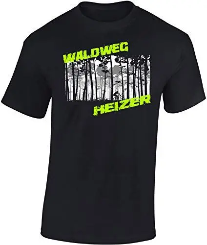 Produktbild: T-Shirt: Waldweg Heizer - Fahrrad Geschenke für Damen & Herren - Radfahrer - Mountain-Bike - MTB - BMX - Biker - Rennrad - Tour - Outdoor - Downhill - Dirt - Freeride - Trail - Cross, Schwarz, S