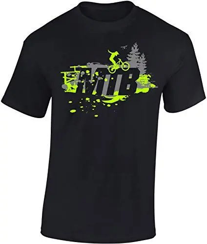 Produktbild: (A) Fahrrad Tshirt Kinder - Freeride Downhill - Mountainbike T-Shirt - Sportbekleidung Jungen & Mädchen - Outdoor Kleidung Kinder (Schwarz 110/116)