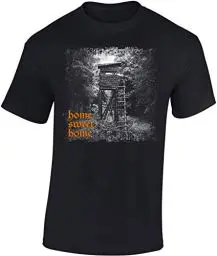 Produktbild: (A) Jäger T-Shirt Männer - Home Sweet Home - Geschenk für Jäger - Jagd Tshirt Herren - Jäger Kleidung Jagd Zubehör (Schwarz M)