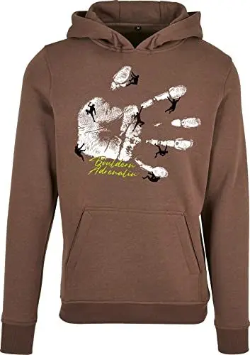 Produktbild: (A) Kapuzenpullover für Herren : Bouldern Adrenalin - Kletter Kleidung Zubehör - Hoodie Outdoor Ausrüstung - Bouldern Geschenk Pullover (Brown XXL)