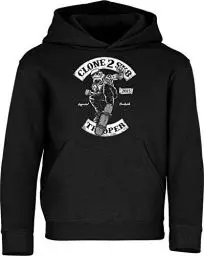 Produktbild: (A) Kinder Pullover: Skate Trooper - Hoodie Kapuzenpullover Pulli Skateboard Skaten Skater Skaters SK8 - Geschenk Kleidung Junge Jungen Mädchen Kind Sport (164)