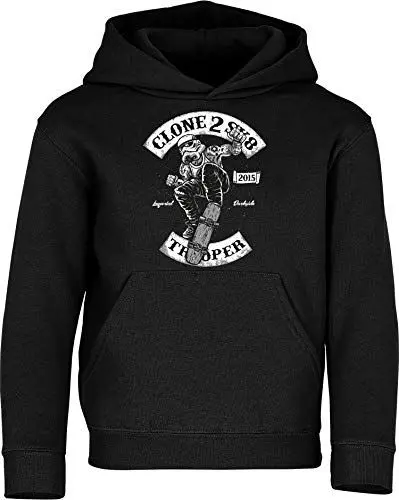 Produktbild: (A) Kinder Pullover: Skate Trooper - Hoodie Kapuzenpullover Pulli Skateboard Skaten Skater Skaters SK8 - Geschenk Kleidung Junge Jungen Mädchen Kind Sport (164)