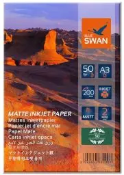 Produktbild: A3 Matt Fotopapier Beidseitig bedruckbar matte Beschichtung, 200g/qm, DIN A3 (297 x 420 mm),50 Blatt - Hohe Farbwiedergabe, Geringe Reflexion, Brillante Farbwiedergabe